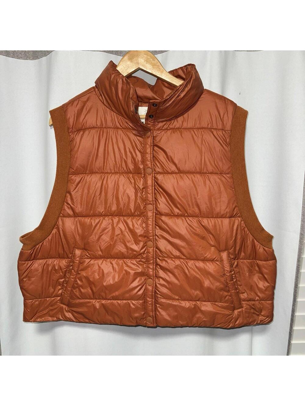 Aerie offline terracotta puffer vest XXL